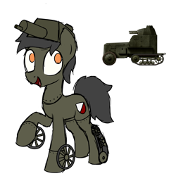 Size: 4000x4000 | Tagged: safe, artist:superderpybot, imported from ponybooru, oc, oc only, original species, pony, tank pony, armored car, polish, ponified, ponified vehicle, simple background, sketch, white background