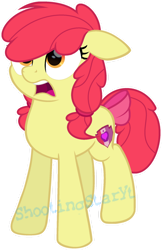 Size: 1280x1974 | Tagged: safe, artist:miserisyt, imported from derpibooru, apple bloom, earth pony, pony, alternate hairstyle, female, filly, simple background, solo, transparent background