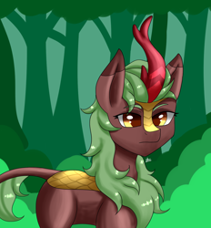 Size: 1300x1400 | Tagged: safe, artist:zachc, imported from derpibooru, cinder glow, summer flare, kirin, pony, forest, solo