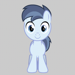 Size: 650x650 | Tagged: safe, artist:hydrusbeta, edit, imported from derpibooru, shady daze, earth pony, pony, colt, dithering, gray background, looking at you, male, simple background, solo