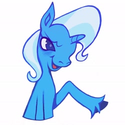 Size: 2048x2048 | Tagged: safe, artist:cutegargoyle, imported from derpibooru, trixie, pony, unicorn, high res, simple background, solo, speedpaint available, white background