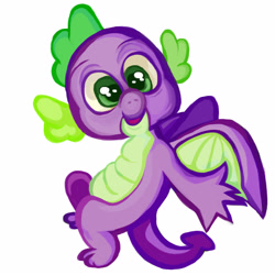 Size: 1600x1600 | Tagged: safe, artist:cutegargoyle, imported from derpibooru, spike, dragon, simple background, solo, white background, winged spike, wings