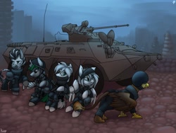 Size: 1400x1050 | Tagged: artist needed, source needed, safe, imported from derpibooru, oc, oc:alviss, oc:light knight, equestria at war mod, apc, armor, btr, btr-82a, clothes, military, military uniform, uniform, vehicle, weapon