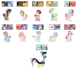 Size: 2833x2531 | Tagged: safe, artist:tragedy-kaz, imported from derpibooru, big macintosh, braeburn, coco pommel, coloratura, discord, frazzle rock, king sombra, lily lace, lyra heartstrings, ocean flow, open skies, posey shy, sapphire shores, sea swirl, seabreeze, seafoam, steven magnet, sunset shimmer, trouble shoes, zecora, zephyr breeze, oc, oc only, breezie, draconequus, earth pony, pegasus, pony, seapony (g4), unicorn, base used, crack ship offspring, draconequus oc, high res, interspecies offspring, magical gay spawn, magical lesbian spawn, offspring, parent:big macintosh, parent:braeburn, parent:coco pommel, parent:coloratura, parent:discord, parent:frazzle rock, parent:king sombra, parent:lily lace, parent:lyra heartstrings, parent:ocean flow, parent:open skies, parent:posey shy, parent:sapphire shores, parent:sea swirl, parent:seabreeze, parent:steven magnet, parent:sunset shimmer, parent:trouble shoes, parent:zecora, parent:zephyr breeze, screencap reference, simple background, transparent background, unshorn fetlocks