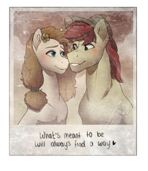 Size: 2001x2321 | Tagged: safe, artist:royvdhel-art, imported from derpibooru, bright mac, pear butter, earth pony, pony, blushing, bust, female, high res, male, mare, simple background, smiling, stallion, transparent background