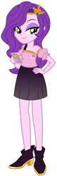 Size: 1024x3161 | Tagged: safe, artist:emeraldblast63, imported from derpibooru, pipp petals, equestria girls, bare shoulders, clothes, equestria girls-ified, eyeshadow, female, g5, g5 to equestria girls, hand on hip, human pipp petals, lidded eyes, makeup, my little pony: a new generation, phone, simple background, skirt, smiling, solo, transparent background