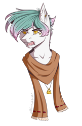 Size: 1884x2904 | Tagged: safe, artist:lunciakkk, imported from derpibooru, oc, oc only, oc:cynamonek, semi-anthro, clothes, commission, ear fluff, scarf, simple background, solo, transparent background