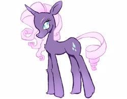 Size: 2048x1600 | Tagged: safe, artist:cutegargoyle, imported from derpibooru, part of a set, rarity, pony, unicorn, redesign, simple background, solo, white background, white pupils