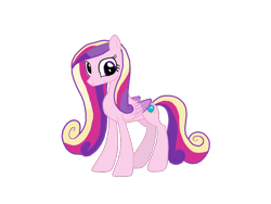 Size: 1024x768 | Tagged: safe, artist:chanyhuman, imported from derpibooru, princess cadance, pegasus, pony, derp, deviantart, female, folded wings, full body, looking at you, mare, multicolored mane, multicolored tail, pegasus cadance, purple eyes, simple background, smiling, solo, standing, tail, transparent background, vector, wings