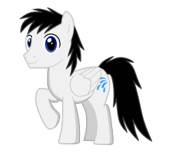 Size: 3780x3490 | Tagged: safe, artist:shane-park, imported from derpibooru, oc, oc only, oc:shane park, pegasus, pony, derpibooru community collaboration, 2022 community collab, blue eyes, folded wings, high res, looking at you, male, simple background, smiling, solo, stallion, transparent background, wings