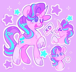 Size: 2000x1890 | Tagged: safe, artist:swirlseypop, imported from derpibooru, starlight glimmer, pony, unicorn, cloven hooves, cute, glimmerbetes, question mark, solo, stars, xd