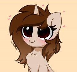 Size: 4096x3822 | Tagged: safe, artist:kittyrosie, imported from derpibooru, oc, oc only, pony, unicorn, chest fluff, cute, horn, ocbetes, solo, unicorn oc