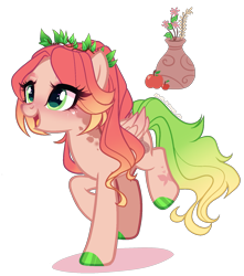 Size: 1453x1641 | Tagged: safe, artist:gihhbloonde, imported from derpibooru, oc, oc only, pegasus, pony, female, magical lesbian spawn, mare, offspring, parent:applejack, parent:fluttershy, parents:appleshy, simple background, solo, transparent background