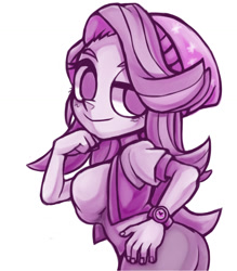 Size: 1042x1191 | Tagged: safe, artist:kyouman1010, imported from derpibooru, starlight glimmer, equestria girls, ass, breasts, busty starlight glimmer, butt, glimmer glutes, looking at you, smiling, solo