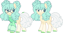 Size: 4922x2562 | Tagged: safe, artist:kurosawakuro, imported from derpibooru, oc, oc only, earth pony, pony, base used, clothes, female, glasses, mare, offspring, parent:coco pommel, parent:svengallop, simple background, solo, sweater, transparent background