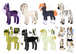 Size: 2912x2059 | Tagged: safe, artist:royvdhel-art, imported from derpibooru, oc, oc only, anthro, digitigrade anthro, dog, earth pony, pegasus, pony, unicorn, zebra, anthro with ponies, colored hooves, constellation, earth pony oc, high res, horn, pegasus oc, simple background, smiling, tattoo, unicorn oc, white background, zebra oc