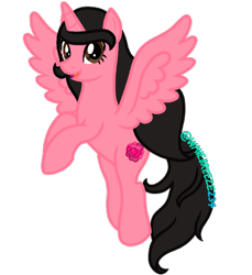 Size: 850x926 | Tagged: safe, artist:wavebreeze234, imported from derpibooru, oc, oc only, alicorn, pony, alicorn oc, female, flying, horn, mare, rearing, signature, simple background, smiling, solo, transparent background, wings
