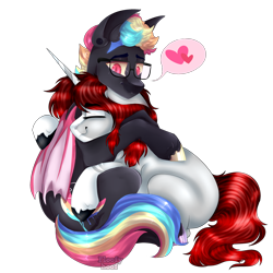 Size: 2500x2500 | Tagged: safe, artist:beamybutt, imported from derpibooru, oc, pony, unicorn, collaboration, ear fluff, eyelashes, female, glasses, high res, horn, male, mare, multicolored hair, pictogram, rainbow hair, simple background, smiling, stallion, transparent background, unicorn oc