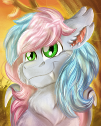 Size: 2000x2500 | Tagged: safe, artist:euspuche, imported from derpibooru, oc, oc only, bat, bat pony, bust, female, fluffy, high res, looking at you, portrait, smiling