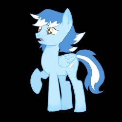 Size: 960x960 | Tagged: artist needed, source needed, safe, alternate version, imported from derpibooru, oc, oc only, pegasus, pony, black background, frown, hun, pegasus oc, simple background, solo