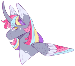 Size: 1652x1455 | Tagged: safe, artist:sleepy-nova, imported from derpibooru, oc, oc only, oc:salt water taffy, alicorn, pony, bust, female, mare, portrait, simple background, solo, transparent background