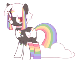 Size: 6936x5744 | Tagged: safe, artist:magicdarkart, imported from derpibooru, oc, oc only, earth pony, pony, absurd resolution, clothes, female, mare, rainbow socks, simple background, socks, solo, striped socks, transparent background