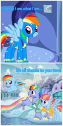 Size: 1280x2541 | Tagged: safe, artist:mlplary6, imported from derpibooru, bow hothoof, rainbow dash, windy whistles, pegasus, pony, clothes, comic, female, male, uniform, wholesome, wonderbolts uniform