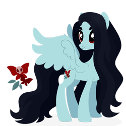 Size: 1920x1920 | Tagged: safe, artist:kabuvee, imported from derpibooru, oc, oc only, oc:pain heart, pegasus, pony, female, mare, simple background, solo, transparent background