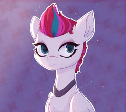 Size: 1840x1634 | Tagged: safe, artist:_alixxie_, imported from derpibooru, zipp storm, pegasus, pony, bust, female, g5, jewelry, mare, my little pony: a new generation, necklace, portrait, solo