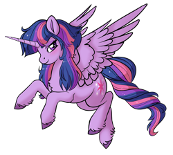 Size: 1950x1750 | Tagged: artist needed, safe, edit, editor:unofficial edits thread, imported from ponybooru, twilight sparkle, alicorn, pony, blushing, female, lidded eyes, mare, simple background, smiling, solo, spread wings, transparent background, twilight sparkle (alicorn), unshorn fetlocks, wings