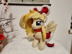 Size: 4032x3024 | Tagged: safe, artist:xeto_de, imported from derpibooru, oc, oc:wingblossom, christmas, holiday, irl, photo, plushie