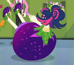 Size: 602x526 | Tagged: safe, imported from derpibooru, screencap, nolan north, sci-twi, twilight sparkle, equestria girls, equestria girls series, holidays unwrapped, spoiler:eqg series (season 2), cornucopia costumes, cropped, o come all ye squashful, offscreen character