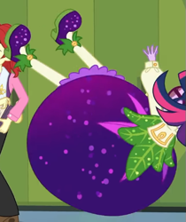 Size: 427x509 | Tagged: safe, imported from derpibooru, screencap, nolan north, sci-twi, twilight sparkle, equestria girls, equestria girls series, holidays unwrapped, spoiler:eqg series (season 2), cornucopia costumes, cropped, o come all ye squashful