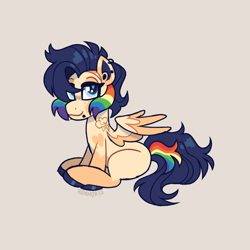 Size: 1000x1000 | Tagged: safe, artist:renhorse, imported from derpibooru, oc, oc only, oc:gold star apple, pegasus, pony, female, mare, simple background, solo