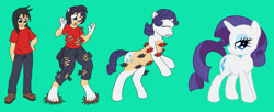 Size: 1830x748 | Tagged: safe, artist:sin-r, imported from derpibooru, rarity, oc, human, pony, unicorn, female, human to pony, male to female, mare, rule 63, transformation, transformation sequence