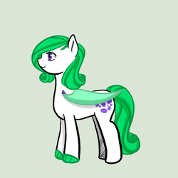 Size: 1024x1024 | Tagged: safe, artist:lluanoviskk, imported from derpibooru, oc, oc only, oc:bright ivory, dracony, hybrid, pony, female, folded wings, green mane, interspecies offspring, mare, offspring, parent:rarity, parent:spike, parents:sparity, simple background, solo, wings