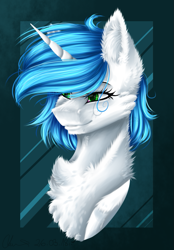 Size: 697x1001 | Tagged: safe, artist:lunciakkk, imported from derpibooru, oc, oc only, oc:seiko, alicorn, pony, bust, cheek fluff, chest fluff, ear fluff, female, fluffy, portrait, solo