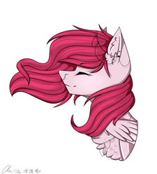 Size: 2353x2617 | Tagged: safe, artist:lunciakkk, imported from derpibooru, oc, oc only, pony, commission, female, high res, simple background, solo, white background