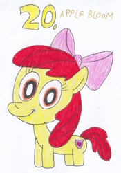 Size: 797x1139 | Tagged: safe, artist:sithvampiremaster27, imported from derpibooru, apple bloom, earth pony, pony, female, filly, solo, traditional art