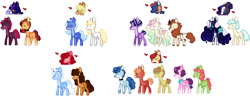 Size: 1280x494 | Tagged: safe, artist:winter-crispy, imported from derpibooru, applejack, autumn blaze, big macintosh, cheese sandwich, coco pommel, feather bangs, fluttershy, party favor, pinkie pie, pokey pierce, prince blueblood, princess celestia, princess luna, rainbow dash, rarity, starlight glimmer, sugar belle, sunset shimmer, tempest shadow, tree hugger, trixie, twilight sparkle, earth pony, pegasus, pony, unicorn, autumndash, base used, bisexual, bluejack, cheesepie, dashlestia, female, flutter bangs, flutterfavor, flutterhugger, fluttermac, glimmerdash, heart, lesbian, male, mane six, mare, marshmallow coco, outline, pokeypie, polyamory, rariluna, shipping, simple background, stallion, straight, sugarshy, sunsetsparkle, tempestlight, transparent background, tripplejack