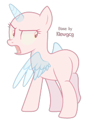 Size: 903x1302 | Tagged: safe, artist:klewgcg, imported from derpibooru, oc, oc only, alicorn, pony, alicorn oc, annoyed, bald, base, eyelashes, female, horn, looking back, mare, open mouth, simple background, solo, transparent background, wings