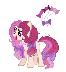 Size: 1979x2139 | Tagged: safe, artist:just-silvushka, imported from derpibooru, oc, oc only, earth pony, pony, base used, bow, earth pony oc, eyelashes, female, hair bow, magical lesbian spawn, mare, offspring, parent:bon bon, parent:pinkie pie, simple background, smiling, solo, tail, tail bow, transparent background