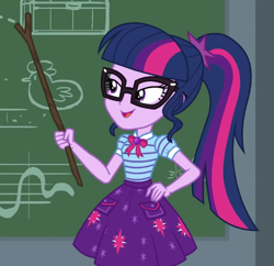 Size: 575x556 | Tagged: safe, imported from derpibooru, screencap, sci-twi, twilight sparkle, equestria girls, equestria girls series, holidays unwrapped, spoiler:eqg series (season 2), cropped, solo, the cider louse fools