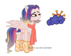 Size: 636x500 | Tagged: safe, artist:just-silvushka, imported from derpibooru, oc, oc only, pegasus, pony, base used, clothes, cloud, eyelashes, female, mare, pegasus oc, scarf, simple background, socks, solo, transparent background, wings