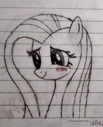 Size: 1638x2005 | Tagged: safe, artist:joenoba, imported from derpibooru, fluttershy, pony, lined paper, solo
