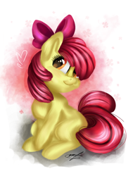 Size: 906x1200 | Tagged: safe, artist:pinktune, imported from derpibooru, apple bloom, earth pony, pony, female, filly, solo