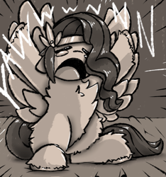Size: 1791x1915 | Tagged: safe, artist:llametsul, imported from derpibooru, pipp petals, pegasus, pony, chest fluff, eyes closed, female, fluffy, g5, mare, monochrome, my little pony: a new generation, open mouth, sketch, sleepy, solo, teary eyes, unshorn fetlocks, yawn