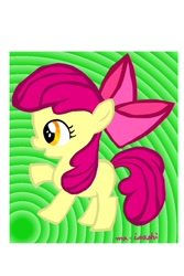 Size: 640x960 | Tagged: safe, artist:まーいわし, imported from derpibooru, apple bloom, earth pony, pony, female, filly, solo