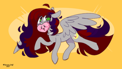 Size: 1280x720 | Tagged: safe, artist:opossum-stuff, imported from derpibooru, oc, oc only, oc:evening prose, pegasus, pony, female, freckles, jewelry, mare, necklace, pearl necklace, solo