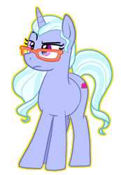 Size: 1280x1851 | Tagged: safe, artist:queertrixie, imported from derpibooru, sugarcoat, earth pony, pony, equestria girls ponified, female, outline, ponified, simple background, solo, transparent background